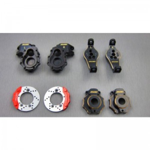 [TRX4-4412C4]TRX-4 brass knuckle &amp; hub carrier &amp; portal knuckle cover &amp; scale brake rotor &amp; caliper set