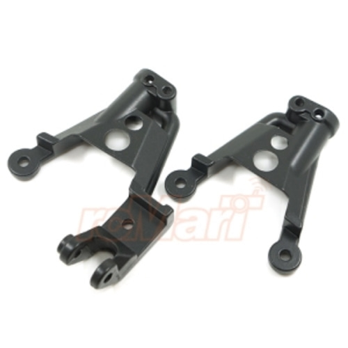 XS-SCX230061 Xtra Speed Alloy Front Adjustable Shock Mount 1 pair Black For Axial SCX10 II