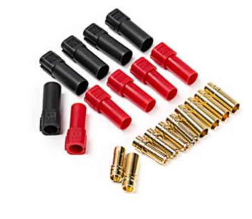 XT150 Battery Side w/6mm Gold Connectors - Red &amp; Black (5pairs/bag) 015000270-0  (배터리 측)