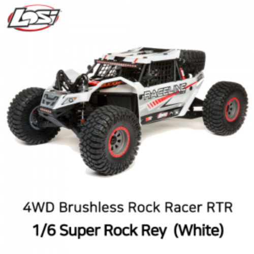 [LOS05016T1] 초대형 슈퍼 락레이 1/6 Super Rock Rey 4WD Brushless Rock Racer RTR 화이트 *조종기 포함