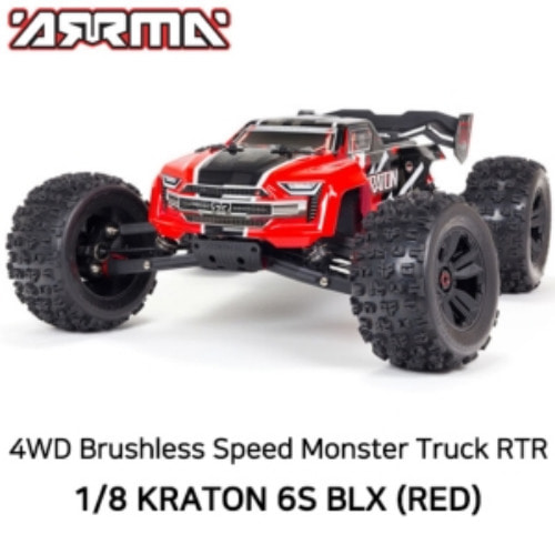 [최신버전] V5 ARRMA 1:8 KRATON 6S V5 4WD BLX Speed Monster Truck with Spektrum Firma RTR, 레드/블루 선택 가능  ARA8608V5T1  ARA8608V5T2