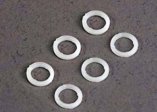 AX3685 White plastic washers (5x8x1.0mm) (6)