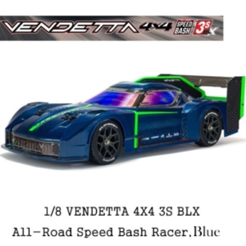1/8 VENDETTA 4X4 3S BLX Brushless All-Road Speed Bash Racer, Blue