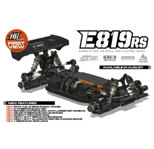 HB Racing &quot;E819RS&quot; 1/8 Competition Elec Buggy (with out body) [HB204645]