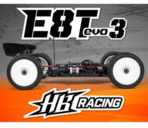 핫바디 최신 트러기 E8T EVO3 1/8 Competition Electric Truggy  (with out body) HB204576