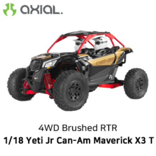 AXIAL 1/18 Yeti Jr Can-Am Maverick X3 T 4WD Brushed RTR   AXI90069 (완전 풀셋)