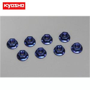 [KY1-N4045F-B]Nut(M4x4.5) Flanged (Steel/Blue/8pcs)