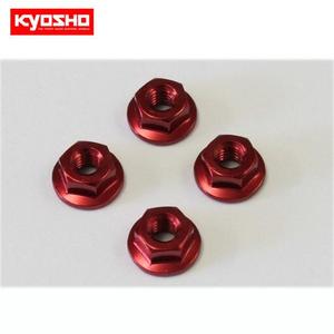 [KY1-N4045FA-R]Nut(M4x4.5)Flanged(Aluminum/Red/4pcs)