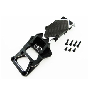 YEX331G01 Aluminum and Carbon Fiber Front Bulkhead and Skid Plate - Axial
