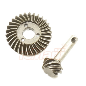 XS-SCX230075 Xtra Speed Steel #45 Helical Spiral Gear &amp; Pinion Gear Set 30T / 8T For Axial SCX10 II