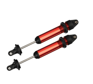 AX7761R Shocks, GTX, aluminum, red-anodized (fully assembled w/o springs) (2)  