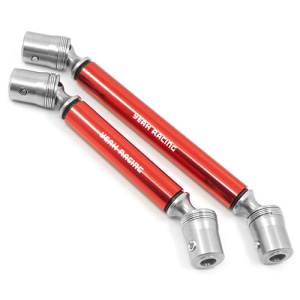 TRX4-015RD Stainless Steel Front &amp; Rear Center Shaft Set Red For Traxxas TRX-4