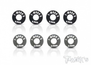 Front Track Width Adj. Spacer 0.5mm &amp; 0.75mm (For Mugen MBX7/7R/MGT7/MBX8) Each 4pcs. (#TO-248-M)