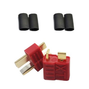 DEANS - GOLD PLATED GRIP Connector with Heat Shrink 1 Pair (암,수 1조)