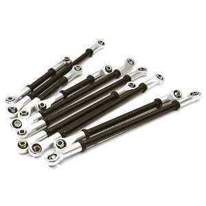 [#C28195SILVER] Alloy Machined Steering &amp; Suspension Linkage Set(10) for 1/10 TRX-4 (12.8-in WB)