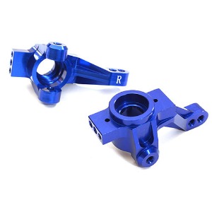 [#C28348BLUE ] Billet Machined Steering Knuckles for Traxxas 1/10 4-Tec 2.0