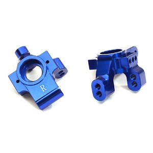 [#C28349BLUE]  Billet Machined Rear Hub Carriers for Traxxas 1/10 4-Tec 2.0