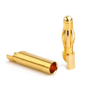 Gold Plated 4.0mm Bullet Banana Connector for solid for 1 pair