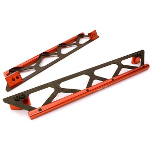 [#C26834RED] Machined Side Protection Nerf Bars for Traxxas X-Maxx 4X4