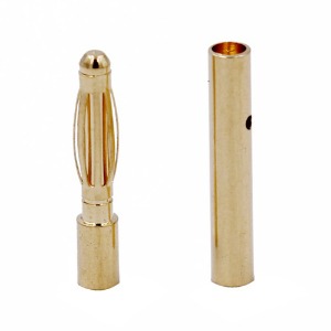 Gold Plated 2.0mm Bullet Banana Connector for Solid 1 pair