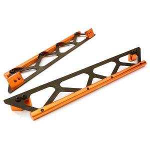 [#C26834ORANGE] Machined Side Protection Nerf Bars for Traxxas X-Maxx 4X4 (Orange)