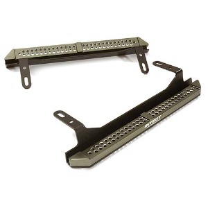 [#C28226GUN] Alloy Machined Side Step Plate Set for Traxxas TRX-4 Scale &amp; Trail Crawler (Gun)