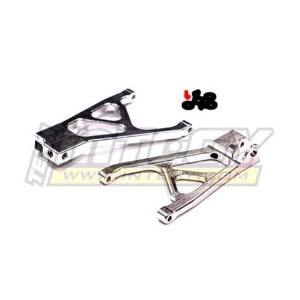 [#T3430SILVER] Alloy Rear Lower Arms for 1/16 Traxxas Slash VXL &amp; Rally (Silver)