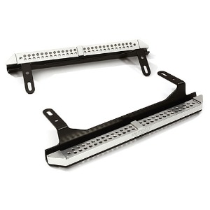 [#C28226SILVER] Alloy Machined Side Step Plate Set for Traxxas TRX-4 Scale &amp; Trail Crawler (Silver)
