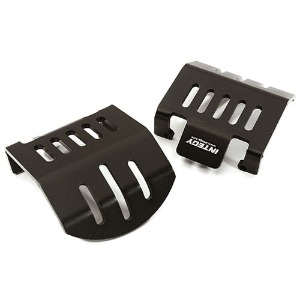 [#C28417BLACK] Alloy Front &amp; Rear Differential Skid Plates for Traxxas TRX-4 Scale Crawler
