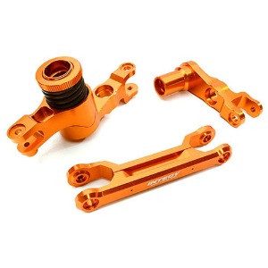 [#C26944ORANGE] Billet Machined Steering Bell Crank Set for Traxxas X-Maxx 4X4 (Orange)