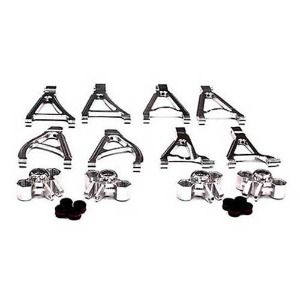 [#T3485SILVER] Billet Machined Stage 1 Conversion Set for 1/16 Traxxas E-Revo &amp; Summit (Silver)