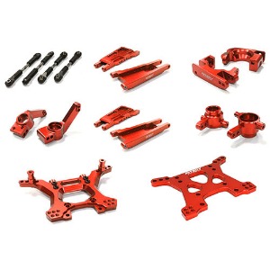 [#C26516RED] Billet Machined Stage 1 Suspension Kit for Traxxas 1/10 Slash 4X4 LCG
