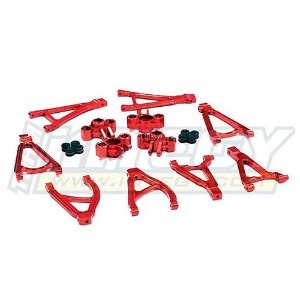 [#T3485RED] Billet Machined Stage 1 Conversion Set for 1/16 Traxxas E-Revo &amp; Summit (Red)