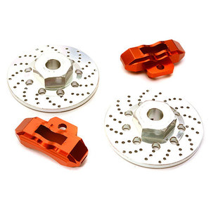 [#C28425RED] Realistic Alloy Rear Brake Disc (2) for Traxxas 1/10 4-Tec 2.0