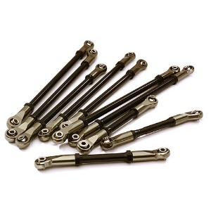 [#C28195GREY] Alloy Machined Steering &amp; Suspension Linkage Set(10) for 1/10 TRX-4 (12.8-in WB)