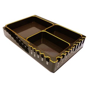 [#C27181GOLD] Universal Workbench Organizer 120x80x20mm Workstation Tray (Gold)