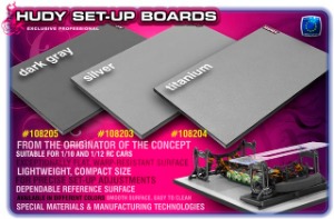[108203] HUDY FLAT SET-UP BOARD FOR 1/10 TOURING CARS - SILVER GREY