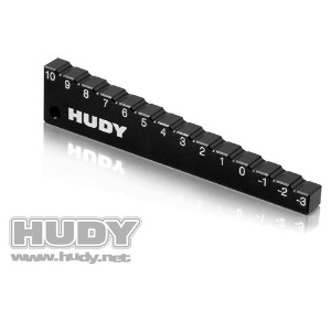 [107712] HUDY CHASSIS DROOP GAUGE -3 TO 10 MM FOR 1/10 CARS (10 MM)