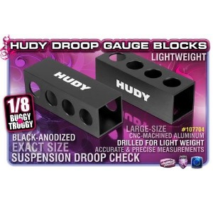 [107704] HUDY CHASSIS DROOP GAUGE SUPPORT BLOCKS 30MM FOR 1/8 OFF-ROAD - LW (2)