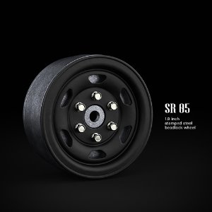 SR05 1.9inch beadlock wheels (Matt black) (2)  [GM70504]