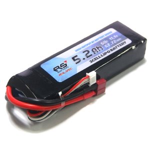 [최고급형 리얼스펙] RS-111520050CS RS 11.1V 5200mah 3S1P 50C Soft Case Li-Po Battery (Deans 커넥터 입니다.)