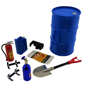 (스케일 악세서리) Oil Tank Extinguisher Nos Bottle Shovel Set for 1/10 RC Crawler [DTSM01011B]