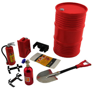 (스케일 악세서리) Oil Tank Extinguisher Nos Bottle Shovel Set for 1/10 RC Crawler [DTSM01011A]