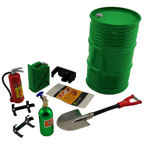 (스케일 악세서리) Oil Tank Extinguisher Nos Bottle Shovel Set for 1/10 RC Crawler  [DTSM01011C]