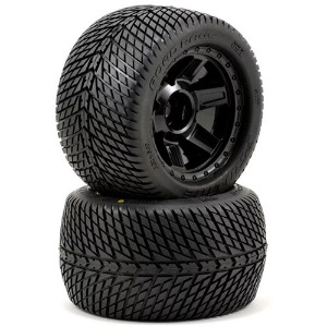 [AP1177-11]Road Rage Tire w/Desperado 17mm 1/2인치 Offset MT Wheel (Black) (2) 1/8 스케일 몬스터용 온로드타이어
