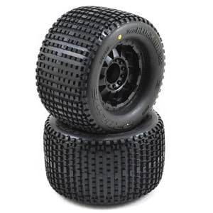 AP10109-13 Blockade 3.8” (Traxxas Style Bead) All Terrain Tires Mounted for 17mm MT Front or Rear Mounted on F-11 Black 1/2   // 몬스터 강력추천 타이어.