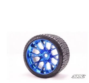 [SRC1001BC] Road Crusher WHD wheels Chrome Blue 2pcs