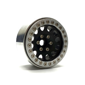 1.9 CN01 Aluminum beadlock wheels (Black &amp; Silver ring) (4)  R30134