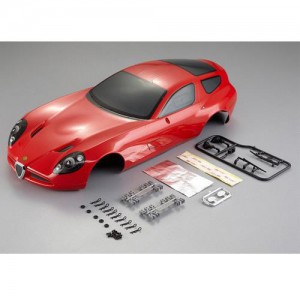 [48297] (하이 퀄리티 도색 완료 바디) 1/10 Alfa Romeo TZ3 Corsa Body Shell Red (Printed)