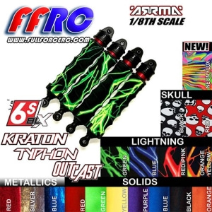 [4개 한대분] ARRMA 8th Kraton/Notorious/Outcast/Talion/Typhon 6S Shock Boots - Metallic Red